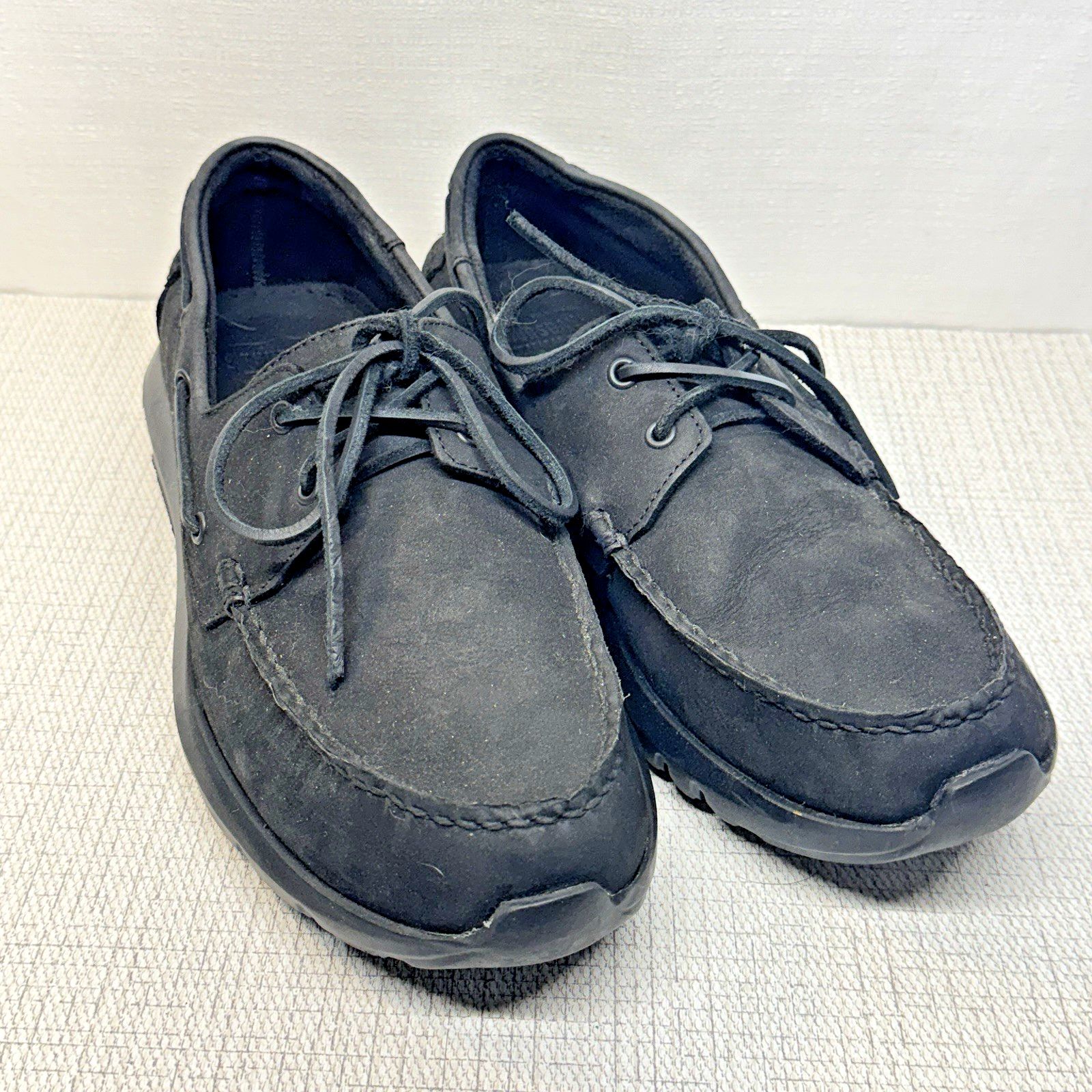 Thursday Boot Co Boat Shoes Mens Black Matte Leather Extralight Gorpcore Preppy